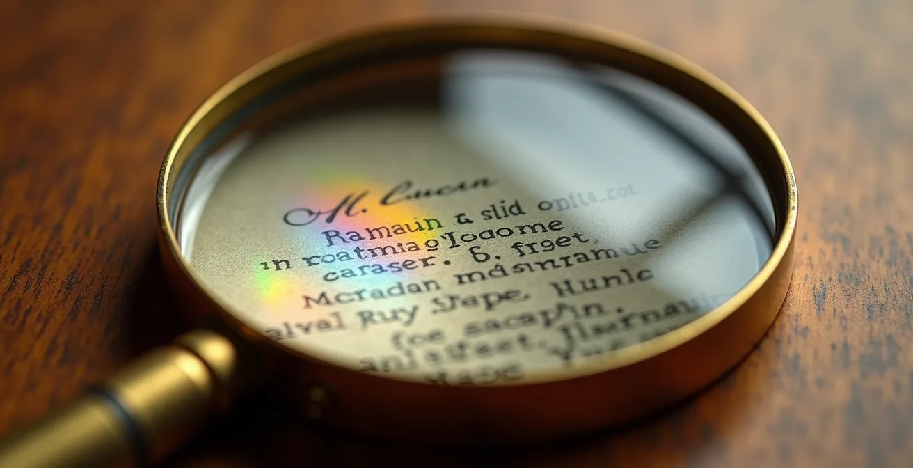 Magnifying glass revealing hidden professional opportunities beneath surface