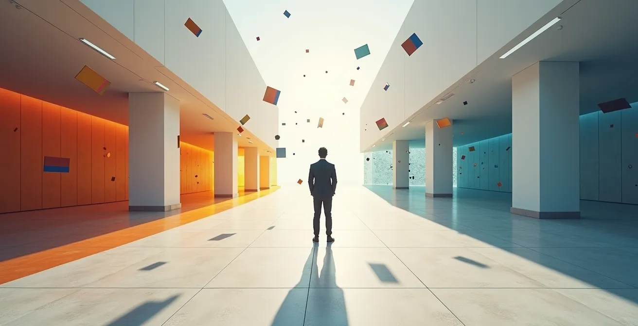 Professional journey showing disconnect between global experience and home office return